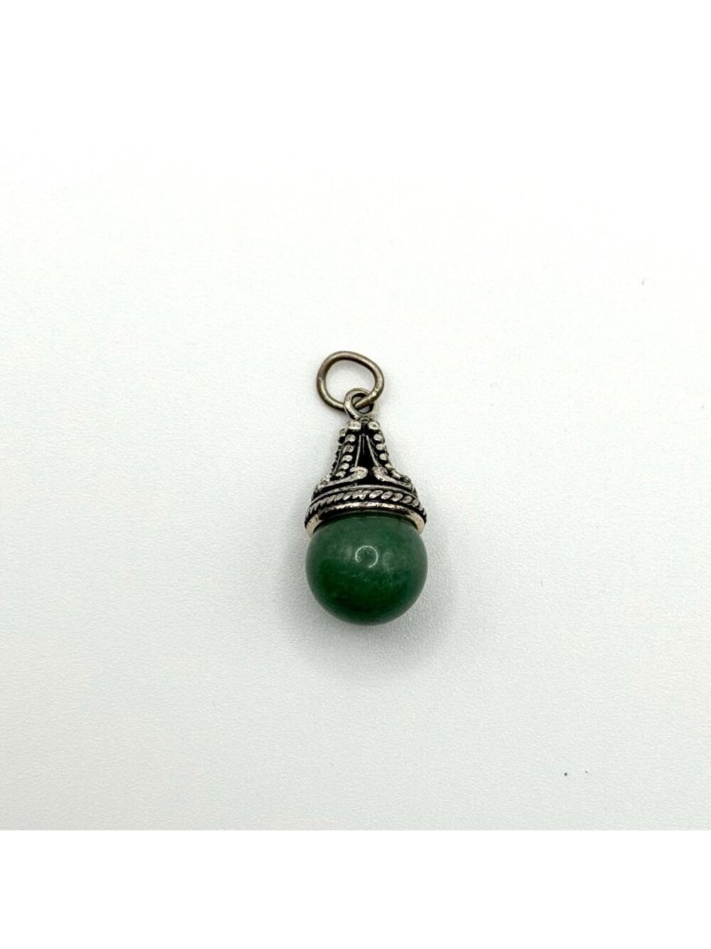 925 Sterling Silver Jade Ball Pendant